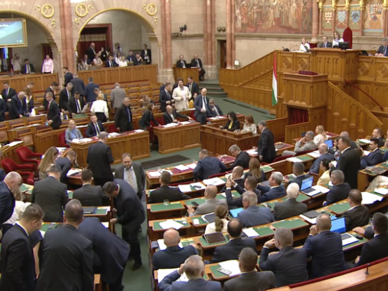 Videón a jelenet, ahogy félbeszakad az Országgyűlés ülése, Toroczkai László szerint verekedés lehet a Parlamentben