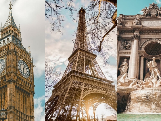 London vs. Párizs vs. Róma: Hogyan viszonyulnak ezek a nagy fővárosok egy európai városlátogatáshoz?
