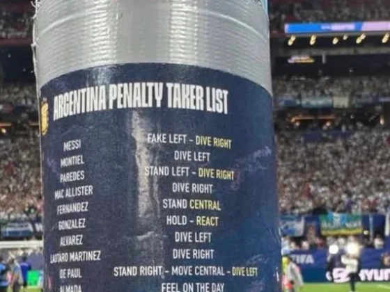 Az angol kapus kint hagyta a kulacsát, így az argentinok is megnézhették, merre vetődött volna a tizenegyeseknél