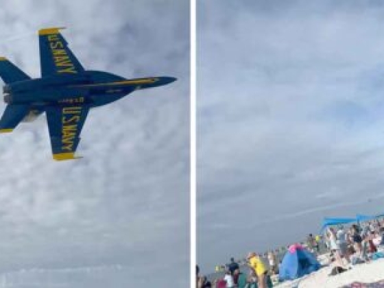 Videó: A Blue Angels alacsony átrepülése zavart okozott, és sátrakat döntött fel egy floridai strandon
