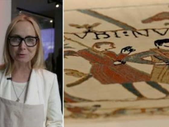 Védőkészlet felhelyezése első pillantásra a Bayeux gobelinre