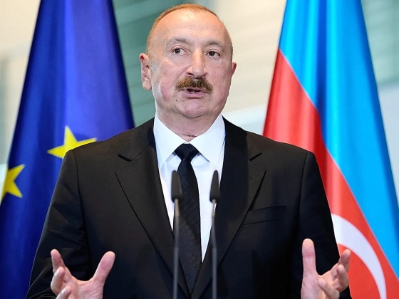 Alijev azt mondja, volt orosz és német tisztviselők Bakuban voltak, hogy Ukrajnával kapcsolatban találkozhassanak