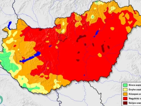 Az ország 89 százaléka közepesen vagy súlyosan aszályos