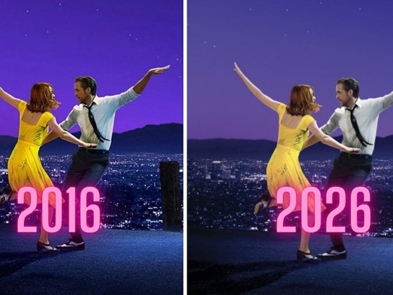 RIP La La Hand saga: Ryan Gosling részletet rögzítettek a 10 éves évfordulós „La La Land” plakáton