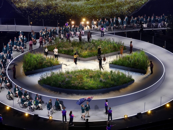 King's Tardis bejárata, amikor a Commonwealth Games kezdődik