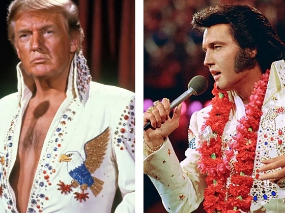Donald Trump feldühíti a zenerajongókat, miután megosztotta magáról az AI által generált képet Elvis Presley-ként