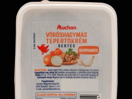 Auchanos vöröshagymás tepertőkrémet hívtak vissza szalmonella miatt