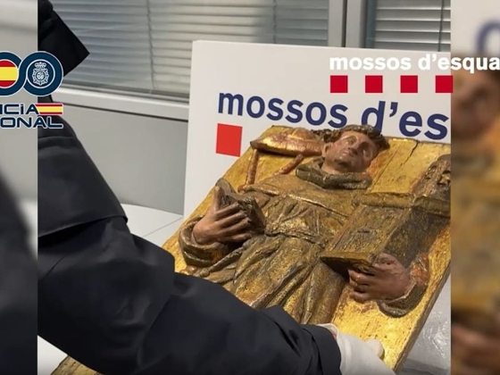 A harcosok által alapított navarrai kolostorból előkerült ellopott oltárkép