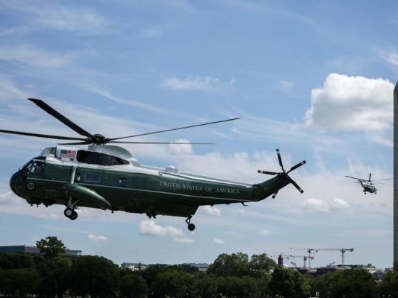 Az FAA biztonsági incidens D.C.-ben, amely az elnök tengerészgyalogos One helikopterét érintette