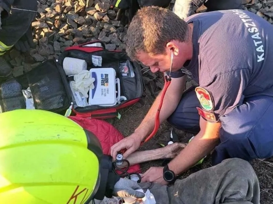 Tűzoltók mentették meg egy nő életét, akit elsodort egy vonat