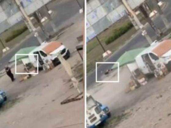 A videón egy orosz drón üldöz egy zöldségárust Ukrajnában