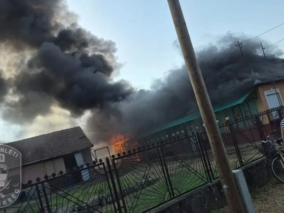 Égő házból mentett ki egy kutyát a Tiszanagyfalun egy szabadnapos rendőr – fotók