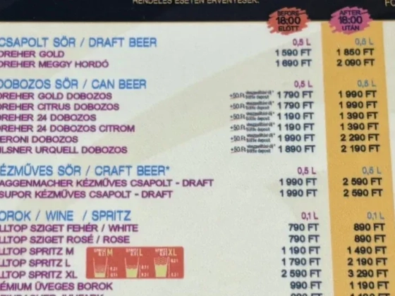 18 óra előtt olcsóbb, 18 óra után drágább lesz inni a Szigeten