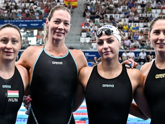 Országos csúccsal a hatodik helyen végzett a női 4x100 m-es gyorsváltó a vizes Eb-n