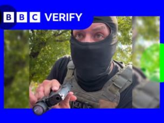 A BBC Verify beszél egy nővel, aki lefilmezte, ahogy az ICE-ügynök fegyvert szegez rá