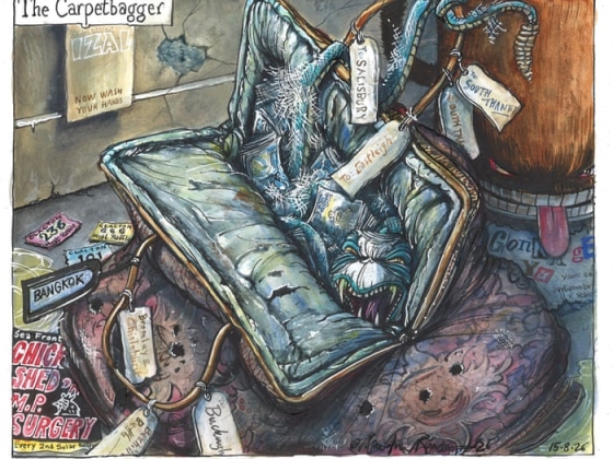 Martin Rowson a Nigel Farage és a Clacton előreválasztásáról – cartoon