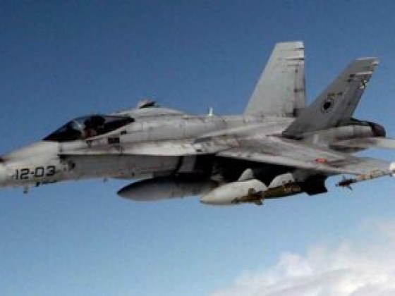 Spanyol F-18-as vadászgép lőtt le egy drónt, amely belépett Románia légterébe