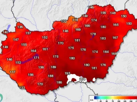 Szeged környékén akkora a szárazság, hogy a HungaroMet térképén elfogyott a szín, amivel ábrázolhatnák