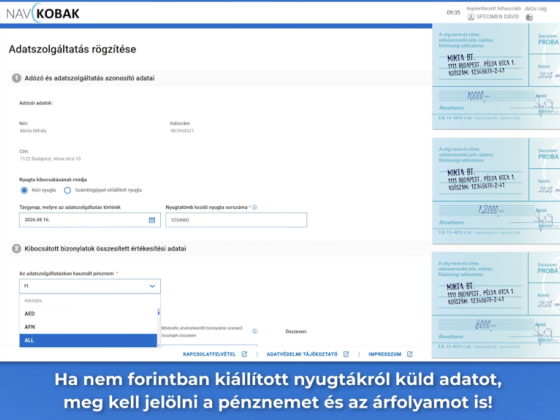 A nyugtaadatok beküldéséről készített oktatóvideót a NAV