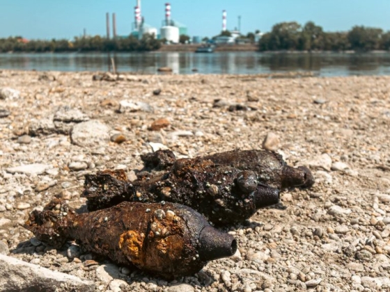 A Duna apadása miatt drasztikus mennyiségben kerülnek elő bombák a mederből