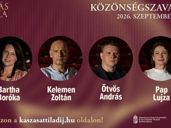 Négy színművész közül választja ki a közönség a Kaszás Attila-díj idei győztesét