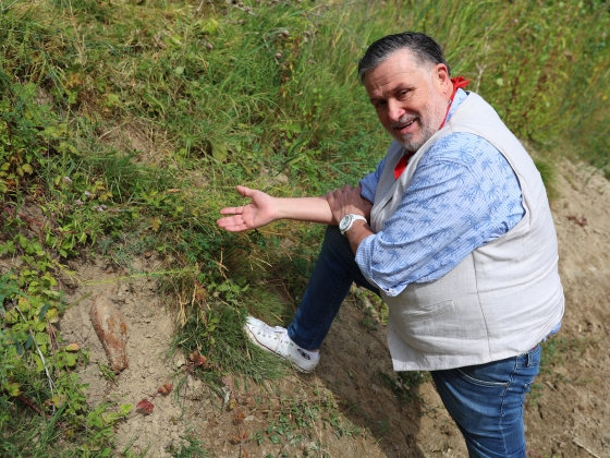 Bombát talált Galambos Lajos a birtokán