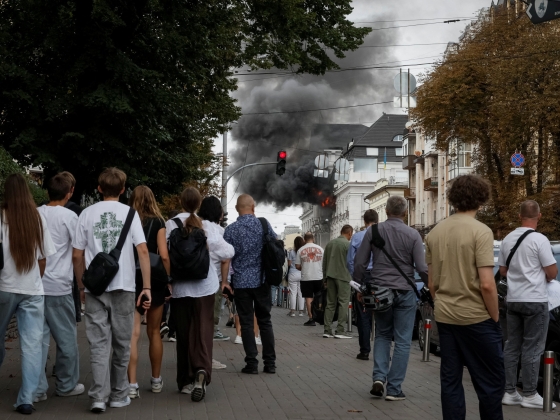 Orosz dróntalálat érte az SZBU ukrán titkosszolgálat kijevi központját
