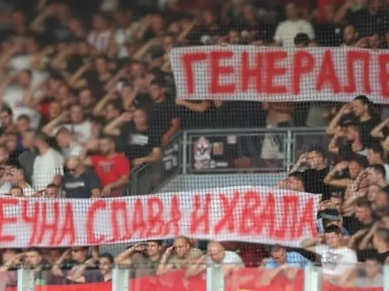 Az UEFA megbüntette a Crvena zvezdát Mladics éltetése miatt