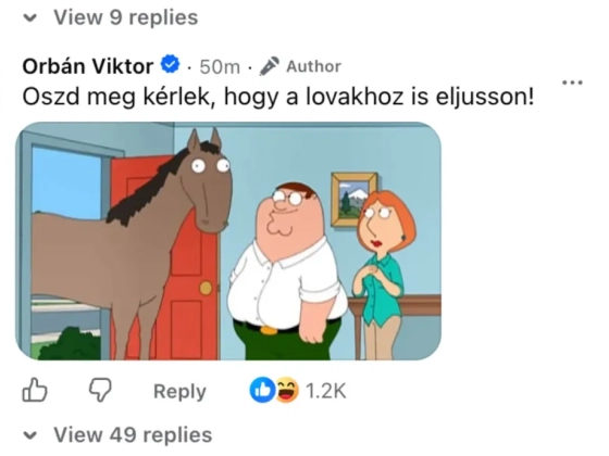 Zavarba ejtő Facebook-poszttal jelentkezett Orbán Viktor lovakról és hülyékről