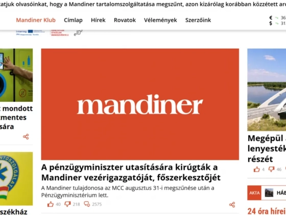 Újra elérhető a Mandiner oldala