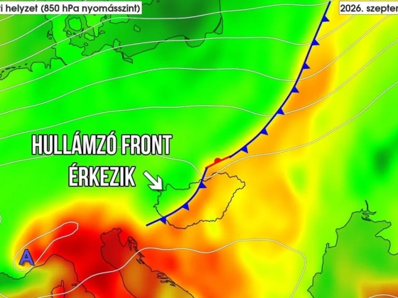Durva fordulat jön az időjárásban: kettészeli az országot a front