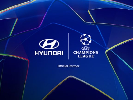 A Hyundai Motor az UEFA-bajnokok ligája hivatalos autóipari partnere