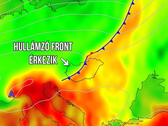 Időjárás: hullámzó front szeli ketté az országot